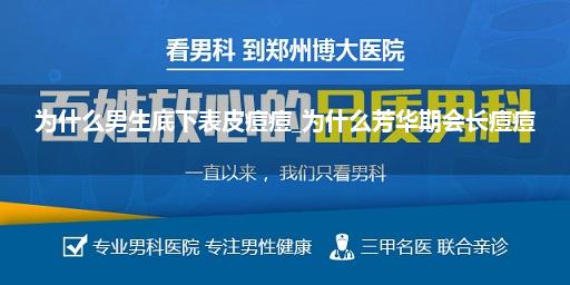 为什么男生底下表皮痘痘_为什么芳华期会长痘痘